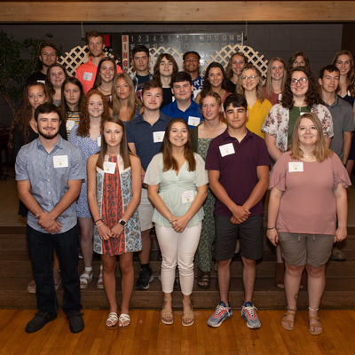 Scholarship recipients in attendance at the 2021 scholarship reception