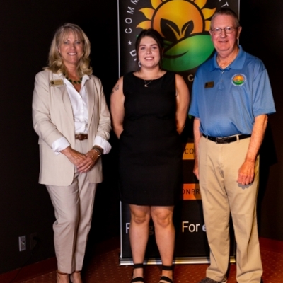Executive Director Elizabeth Weese, Isabel Mayes and President Ray Wyatt